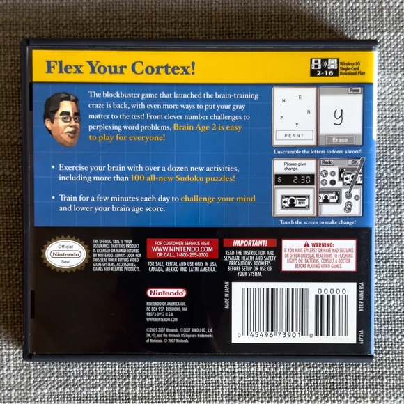 Brain Age 2: More Training in Minutes a Day! Nintendo DS Lite 3DS CIB Complete - Picture 5 of 6